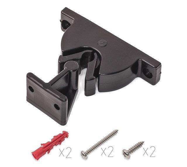 V-Catch Black (incl screws+plugs)