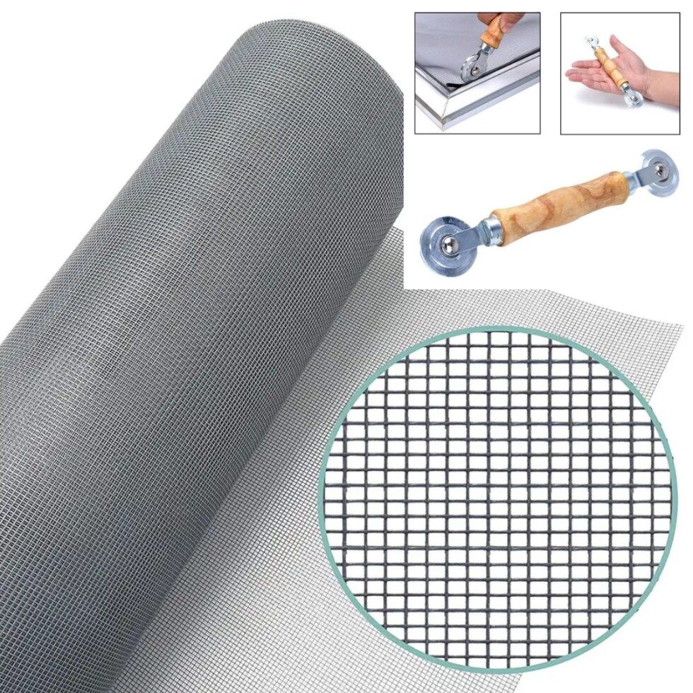 Fiberglass Insect Screen Mesh Plus Free Spline Roller Tool - LNS ...