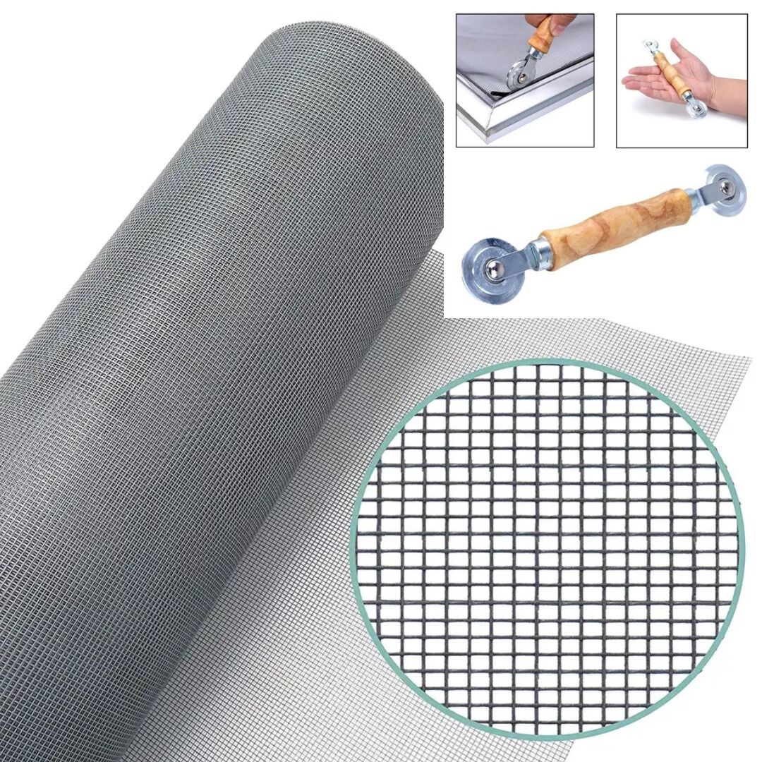 Fiberglass Insect Screen Mesh Plus Free Spline Roller Tool